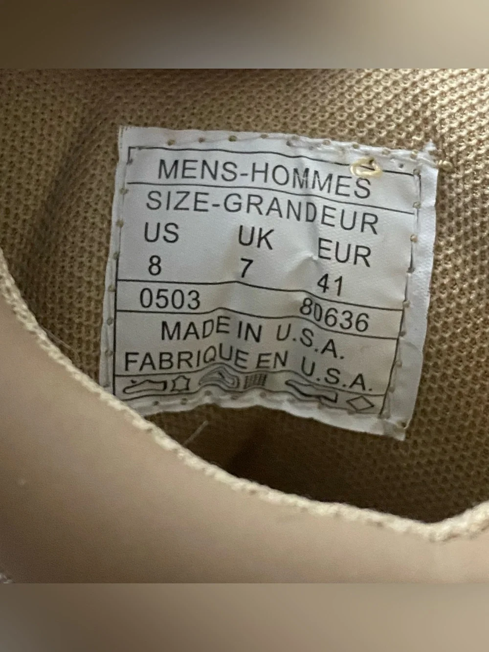 Delta Tactical Men’s Tan Cordura Military Combat Work Boots Made In USA Size 8